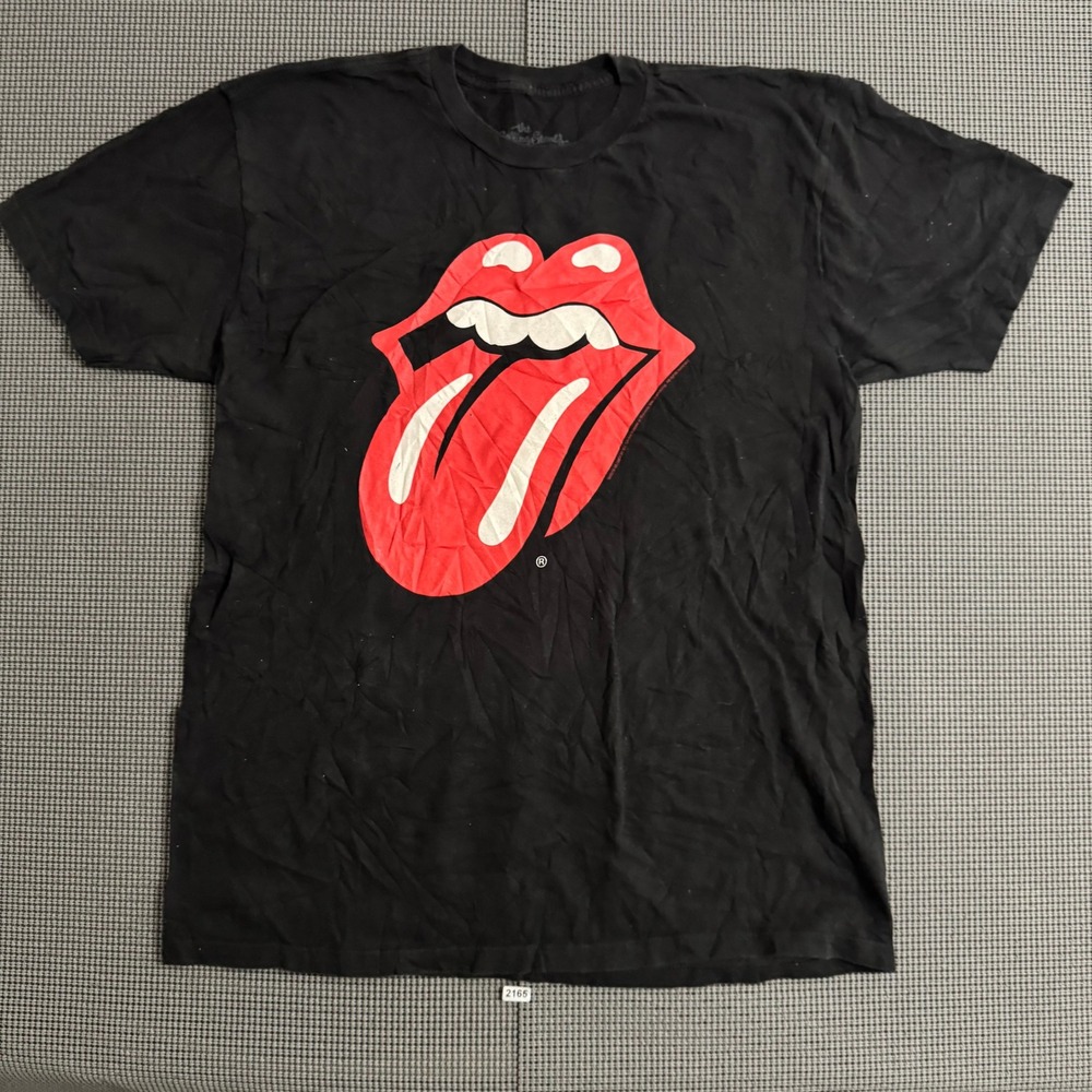 The Rolling Stones Classic Tongue Logo Graphic T-Shirt Black Large Bravado 2018